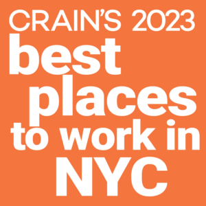 Cran's 2023 Best Places to Work in NYC award badge
